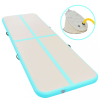vidaXL Zöld PVC felfújható tornaszőnyeg pumpával 300 x 100 x 10 cm
