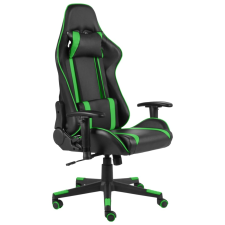 vidaXL zöld PVC forgó gamer szék forgószék