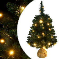 vidaXL zöld PVC műkarácsonyfa állvánnyal és LED-ekkel 60 cm műfenyő