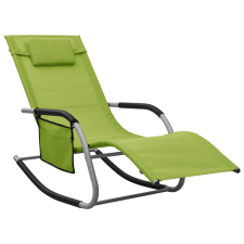 vidaXL zöld-szürke textilén napozóágy kerti bútor