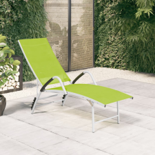 vidaXL zöld textilén és alumínium napozóágy kerti bútor