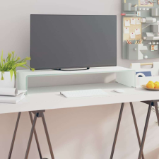 vidaXL zöld üveg TV állvány/monitor magasító 80 x 30 x 13 cm üzletberendezés, dekoráció