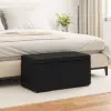  vidaXL Zsámoly Fekete 81 x 41 x 40 cm Műbőr és Műanyag Fa