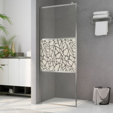 vidaXL zuhanyfal kőmintás ESG üveggel 90 x 195 cm kád, zuhanykabin