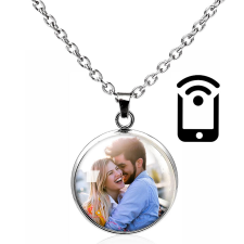  Videó- fotóvetítő nyaklánc, videót, zenét, linket küld mobilra - ezüst szín nyaklánc