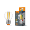 Videx LED izzó E27 G45 Ball 6W = 60W 806lm 3000K Meleg 360° FILAMENT Videx
