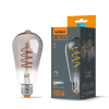 Videx LED izzó E27 ST64 Edison 4W 100lm 1800K Meleg 360° FILAMENT füstölt szabályozható Videx