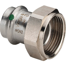 VIEGA press Inox 18-3/4" Bm félhollander lapos tömitéssel (437602) hűtés, fűtés szerelvény