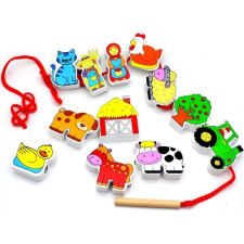 Viga Fűzős játék fából - farm (6934510595487) puzzle, kirakós