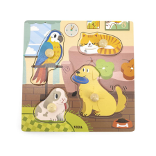 Viga Gyermek fa puzzle Viga Háziállatok 4 db puzzle, kirakós