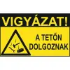  Vigyázat! A tetőn dolgoznak