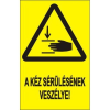  Vigyázz! Kézsérülés veszélye!