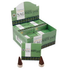 Vijayshree Fragrance Golden Nag füstölőkúp - Fehér Zsálya (White Sage) füstölő