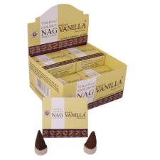 Vijayshree Fragrance Golden Nag füstölőkúp - Vanília (Vanilla) füstölő