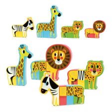 VILAC fa mágneses puzzle Szafari állatok 12 db kreatív és készségfejlesztő