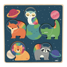VILAC fa puzzle Űrhajós állatok 5 db puzzle, kirakós