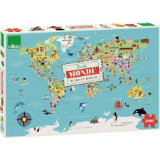 VILAC Puzzle világtérkép 500 darab franciául puzzle, kirakós
