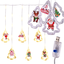 Világító karácsonyi ablakgirland USB-vel, 3 m, 125 LED – Karácsonyi karácsonyi ablakdekoráció