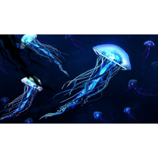  Világító medúza tapéta, 300 x 200 cm tapéta, díszléc és más dekoráció