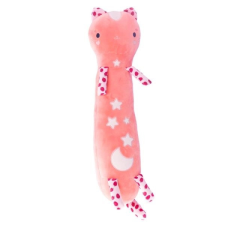 Világító Momomi macska - sötét rózsaszín 60 cm plüssfigura