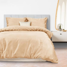  Világos bézs 3 részes egyszemélyes pamutszatén ágyneműhuzat lakástextília