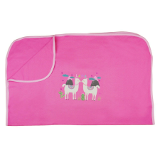  Világos pink| pamut babatakaró Láma mintával 70x90 cm babaágynemű, babapléd