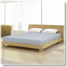 Világos szürke 90x200 cm-től 100x200cm-ig basic pamut jersey gumis lepedő lakástextília