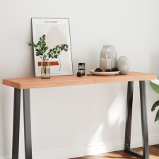  világosbarna kezelt tömör asztallap 140x40x(2-6) cm bútor