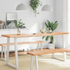  világosbarna kezelt tömör asztallap 180x40x(2-4) cm