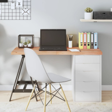  világosbarna kezelt tömör tölgyfa asztallap 120x40x(2-4) cm bútor