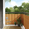  világosbarna polyrattan erkélyparaván 600x100 cm
