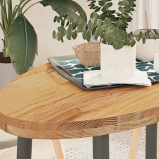 világosbarna tömör akácfa ovális alakú asztallap 100x50x4 cm bútor