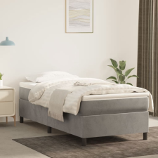 világosszürke bársony ágykeret matrac nélkül 80x200 cm ágy és ágykellék
