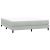  világosszürke bársony rugós ágy matrac nélkül 180x210 cm