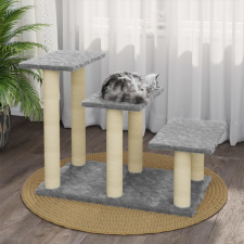  Világosszürke macskabútor szizál kaparófákkal 50,5 cm macskafelszerelés