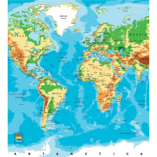  Világtérkép, poszter tapéta 225*250 cm tapéta, díszléc és más dekoráció