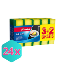 Vileda mosogatószivacs Tip-Top 3+2db/csg KARTON - 24 db tisztító- és takarítószer, higiénia