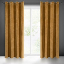 Villa bársony sötétítő függöny Mézsárga 140x250 cm lakástextília