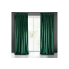  Villa bársony sötétítő függöny Sötétzöld 140x270 cm lakástextília