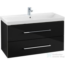 Villeroy &amp; Boch Avento 100cm-es alsószekrény Crystal Black színben A892 00 B3 ( A89200B3 ) fürdőszoba bútor