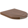 Villeroy &amp; Boch Hommage soft close wc ülőke, tömör nyírfa,pácolt dió, fényes réz zsanérral 9926 K6 00 ( 9926K600 )