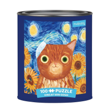 Vincent Van Gogh művészi macskák puzzle 100 darabos készlet puzzle, kirakós