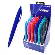 Vinson Golyóstoll nyomógombos 0,7mm Vinson G2 vegyes test displ 36 db/display toll