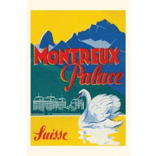  Vintage Journal Montreux, Switzerland Travel Poster idegen nyelvű könyv
