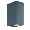 Viokef 2L wall lamp dark gray SQ H:150 Tilos