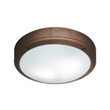 Viokef Leros R barna kültéri mennyezeti lámpa (VIO-4049203) E27 2 izzós IP54 kültéri világítás