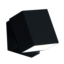 Viokef Quadro fekete kültéri LED falikar (VIO-4226300) LED 1 izzós IP54 kültéri világítás