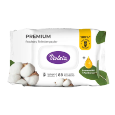 Violeta Premium Cotton nedves toalettpapír 88db higiéniai papíráru