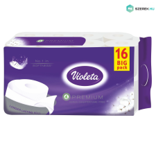Violeta VIOLETA prémium toalettpapír, 3 rétegű, fehér, 16 tekercs higiéniai papíráru