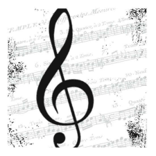 Violinkulcsos papírszalvéta - I Love Music - 25x25 cm asztalterítő és szalvéta
